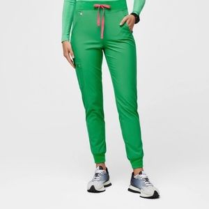 Figs safety green high waisted Zamora scrub pants size small